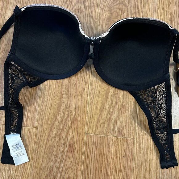 NWOT Jessica Simpson Black White Polka Dot Lace Bra - 34C - Picture 5 of 7